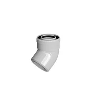 Akcesoria kominkowe - Kolano koncentryczne do systemów kominowych PP-AL 45° DN60/100mm z uszczelką [EPDM] ONNLINE - miniaturka - grafika 1