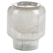 Wazony i flakony - Wazon Dekoracyjny Szklany Lana 19X19X22 Kremowy - miniaturka - grafika 1