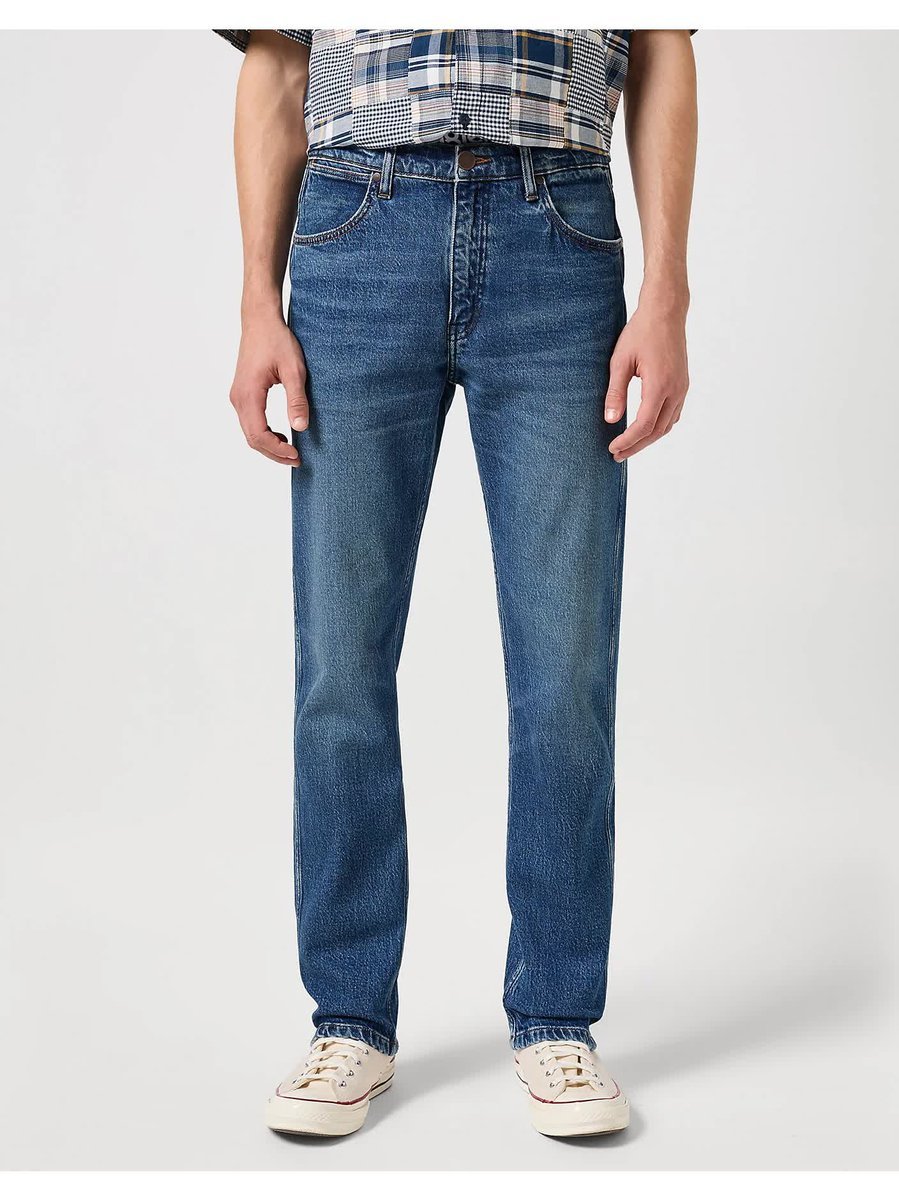 Męskie spodnie jeansowe proste Wrangler FRONTIER W38 L32