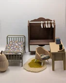 Domki dla lalek - Mebelki do domku dla lalek / myszek - Zestaw Pokoik z szafą - miniaturka - grafika 1