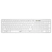 Klawiatury - Genius SlimStar 126 COPILOT, klawiatura CZ/SK, klasyczna, przewodowa (USB), biała - miniaturka - grafika 1