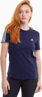 Koszulki i topy damskie - Adidas Koszulka damska adidas Essentials Slim 3-Stripes Tee granatowa IM2791 M - miniaturka - grafika 1