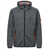 Bluzy dla chłopców - CMP Chłopięca bluza z kapturem Knit Tech Fleece KID JACKET FIX HOOD - miniaturka - grafika 1