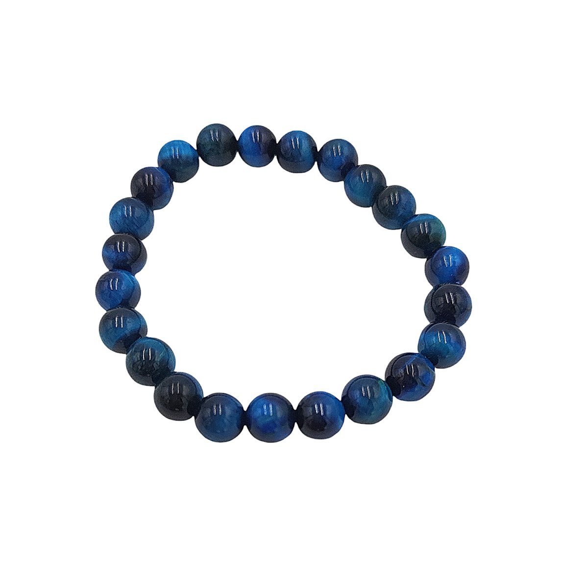 Bransoletka damska kamień tygrysie oko morski turkus