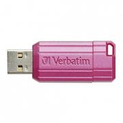 Pendrive - Verbatim USB flash disk, USB 2.0, 128GB, Store,N,Go PinStripe, różowy, 49460, do archiwizacji danych - miniaturka - grafika 1
