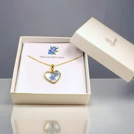 Naszyjniki - Naszyjnik serce Niezapominajki ? Powiew lata ? - miniaturka - grafika 1