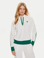 Bluzy damskie - Guess Bluza V4GQ01 KBFB2 Zielony Regular Fit - miniaturka - grafika 1