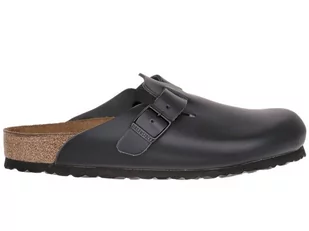 Birkenstock, Klapki męskie, Boston Natural Leather, czarny, rozmiar 44 - Klapki i japonki męskie - miniaturka - grafika 1