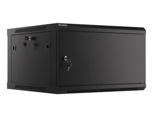 Lanberg szafa rack wisząca 19'' 6U 600X600 czarna drzwi metalowe WF01-6606-00B - Szafy rack - miniaturka - grafika 1