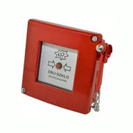 Sprzęt przeciwpożarowy - Przycisk blokowany czerwony z młoteczkiem do rozbijania szybki, styk zwierny i rozwierny (XY), bez sygnalizacji, bez diody; W0-PB-M0 XY 0 0 C, PROMET - miniaturka - grafika 1