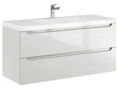 Szafki łazienkowe - Szafka Wisząca Z Umywalką ETH 100 cm - Kaszmir Wysoki Połysk - miniaturka - grafika 1