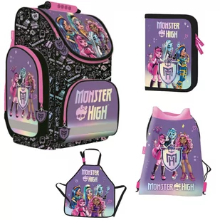 TORNISTER+PIÓRNIK+WOREK + FARTUSZEK MONSTER HIGH ST. MAJEWSKI - Plecaki szkolne i tornistry - miniaturka - grafika 1