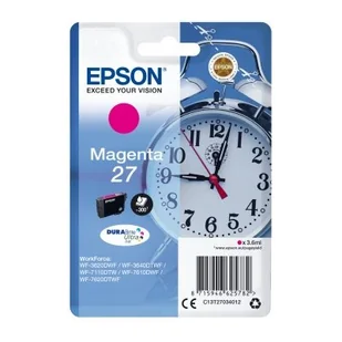 Epson oryginalny ink C13T27034012, 27, magenta, 3,6ml, WF-3620, 3640, 7110, 7610, 7620 C13T27034012 - Tusze oryginalne - miniaturka - grafika 1