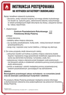 Instrukcje stanowiskowe BHP - DB021 INSTRUKCJA POSTĘPOWANIA NA WYPADEK KATASTROFY BUDOWLANEJ, PN - PŁYTA PCV 1MM; (245X350MM) - miniaturka - grafika 1