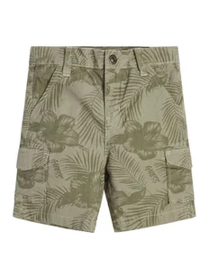Guess Szorty materiałowe N3GD12 WFCB0 Zielony Regular Fit - Spodenki damskie - miniaturka - grafika 1