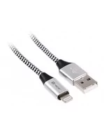 Huby USB - Tracer Kabel USB 2.0 iPhone AM Lightning 1m czarno-srebrny TRAKBK46268 - miniaturka - grafika 1