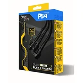 Akcesoria do Playstation - STEELPLAY Kabel STEELPLAY Dual Play&Charge do PS4 JVAPS400040 JVAPS400040 - miniaturka - grafika 1