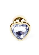 Biżuteria erotyczna - Plug-Jewellery Gold  Heart PLUG- Clear - miniaturka - grafika 1