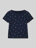 Koszulki dla dziewczynek - T-shirt o kroju regular fit ze wzorem na całej powierzchni - miniaturka - grafika 1