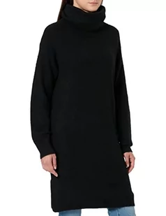 Vila Damski sweter VICILIA z okrągłym dekoltem L/S Knit Tunic/SU-NOOS, czarny, XS, czarny, XS - Swetry damskie - miniaturka - grafika 1