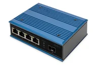 Pozostałe akcesoria sieciowe - Digitus 4-portowy przełącznik sieciowy Fast Ethernet PoE, przemysłowy, niezarządzany, 1 łącze SFP - miniaturka - grafika 1