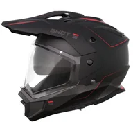 Kaski motocyklowe - SHOT, kask cross motocyklowy TREK Rally black red matt, XS - miniaturka - grafika 1