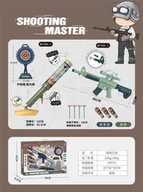 Zabawki zręcznościowe - Duży Zestaw Pistolet Pociski Tarcza Zestaw Wojsko - miniaturka - grafika 1