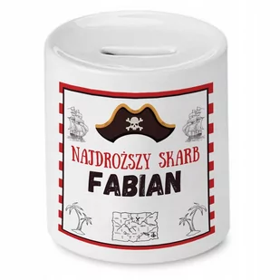 Skarbonka 330 ml Dla Fabiana Syna Dziecka Prezent z Nadrukiem ze Zdjęciem - Skarbonki - miniaturka - grafika 1