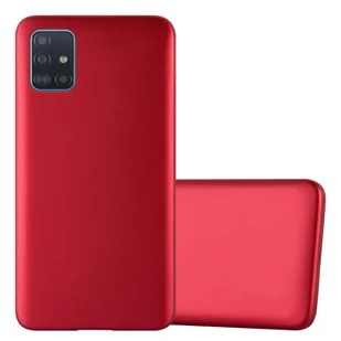 Pokrowiec Do Samsung Galaxy A51 4G / M40s w METALLIC CZERWONY Etui TPU Silikon Obudowa Ochronny Case Cover Cadorabo - Etui i futerały do telefonów - miniaturka - grafika 1