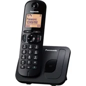 Telefony OUTLET - Panasonic KX-TGC210PD cyfrowy telefon bezprzewodowy (tryb ECO, blokowanie niechcianych połączeń, książka telefoniczna na 50 numerów), czarny - miniaturka - grafika 1