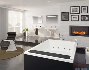 Riho Limited Anna wanna prostokątna 190x130cm z hydromasażem THERMAE LINE prawa B065004005 - Wanny z hydromasażem - miniaturka - grafika 3