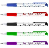 Długopisy - TOMA DŁUGOPIS SUPERFINE AUTOMATYCZNY GWIAZDKI 5KOL - miniaturka - grafika 1