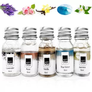 5 x 10 ml olejek zapachowy lawenda - ocean - jaśmin - róża - wanilia - Świece - miniaturka - grafika 1