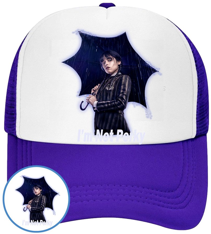 CZAPKA Z DASZKIEM WEDNESDAY DLA DZIECI LATO NIEBIESKA BEJSBOLÓWKA