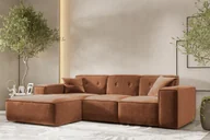 Narożniki - Sofa w kształcie L PULA narożnik tkanina Perfect Harmony pomarańczowy lewy - miniaturka - grafika 1