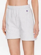 Spodenki damskie - Champion Szorty sportowe Minimal Reverse Weave 116247 Szary Regular Fit - miniaturka - grafika 1