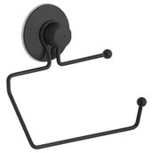 Pudła i pojemniki do przechowywania - UCHWYT NA PAPIER TOALETOWY NA PRZYSSAWKI - CZARNY - miniaturka - grafika 1