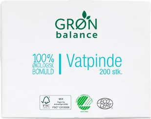 GRON BALANCE (kosmetyki, środki czystości) PATYCZKI KOSMETYCZNE 200 szt. - GRON BALANCE 5701410406677 - Waciki, płatki i patyczki kosmetyczne - miniaturka - grafika 1