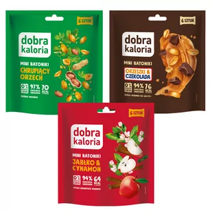 Zestaw Zdrowych Fit Mini batoników Dobrej Kalori Bez Cukru 3x6 sztuk - Batoniki - miniaturka - grafika 1
