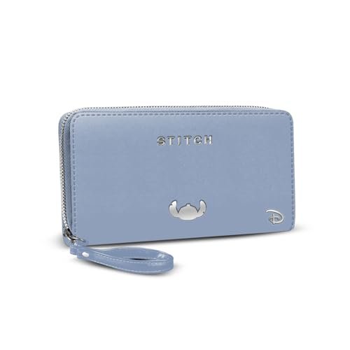 Disney Lilo and Stitch Steel-Essential portfel, niebieski, 19 x 10 cm, Niebieski Lilo i Stitch, Jeden rozmiar, Niezbędny portfel