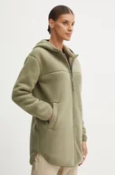 Bluzy damskie - Helly Hansen bluza damska kolor zielony z kapturem gładka 53815 - miniaturka - grafika 1