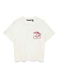 Vero Moda Koszulka w kolorze białym - Koszulki i topy damskie - miniaturka - grafika 1