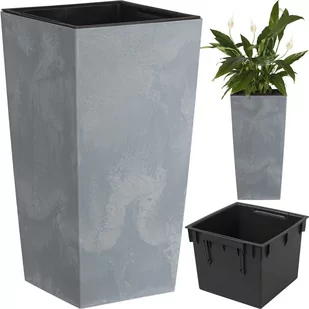 Prosperplast Doniczka z wkładem Urbi Square Effect DURS200E beton AP_219201 - Donice - miniaturka - grafika 1