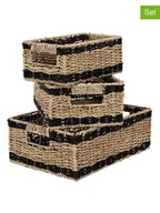Pudła i pojemniki do przechowywania - Ethnical Life Kosze (3 szt.) w kolorze jasnobrązowym - miniaturka - grafika 1