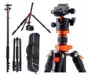 Monopody - K&F Statyw fotograficzny PRO + głowica + monopod 2w1 Magnez 3D 10kg - miniaturka - grafika 1