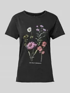 Koszulki i topy damskie - T-shirt o kroju regular fit z czystej bawełny z nadrukiem z motywem model ‘LUCY LIFE’ - miniaturka - grafika 1