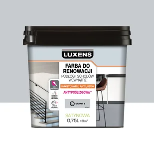 Luxens Farba do podłóg renowacyjna 0.75 l Granit 5 satyna - Farby wewnętrzne - miniaturka - grafika 1