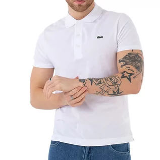 Koszulki męskie - Koszulka Lacoste Polo Slim Fit YH4801-001 - biała - grafika 1
