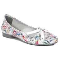 Baleriny - Baleriny Damskie Maciejka Skóra Białe-36 - miniaturka - grafika 1