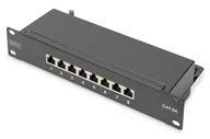 Panele krosownicze - Digitus Patch panel CAT 6A, klasa E, ekranowany, czarny DN-91608S-EA - miniaturka - grafika 1